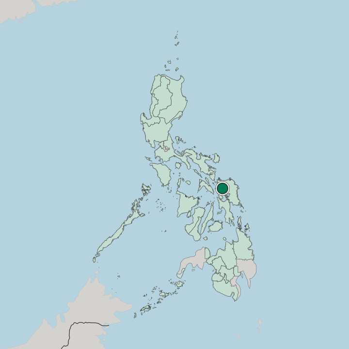 Map showing Calbayog City — In Philippines