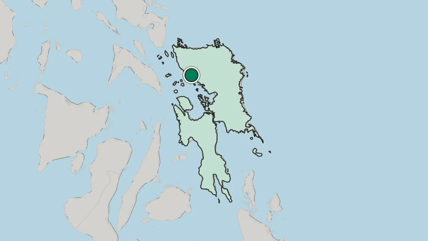 Map of Calbayog City in Philippines