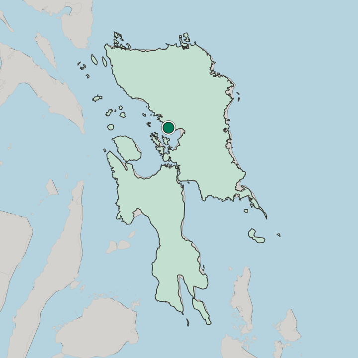 Map showing Catbalogan — In Eastern Visayas