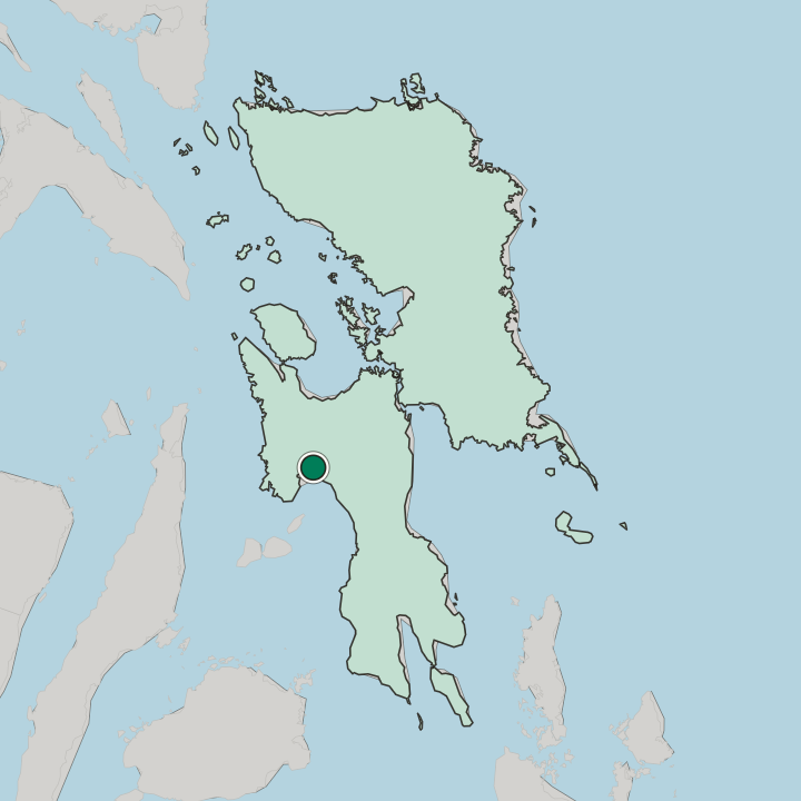 Map showing Ormoc — In Eastern Visayas