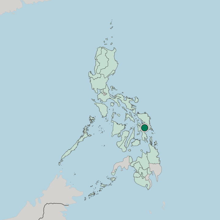 Map showing Tacloban — In Philippines