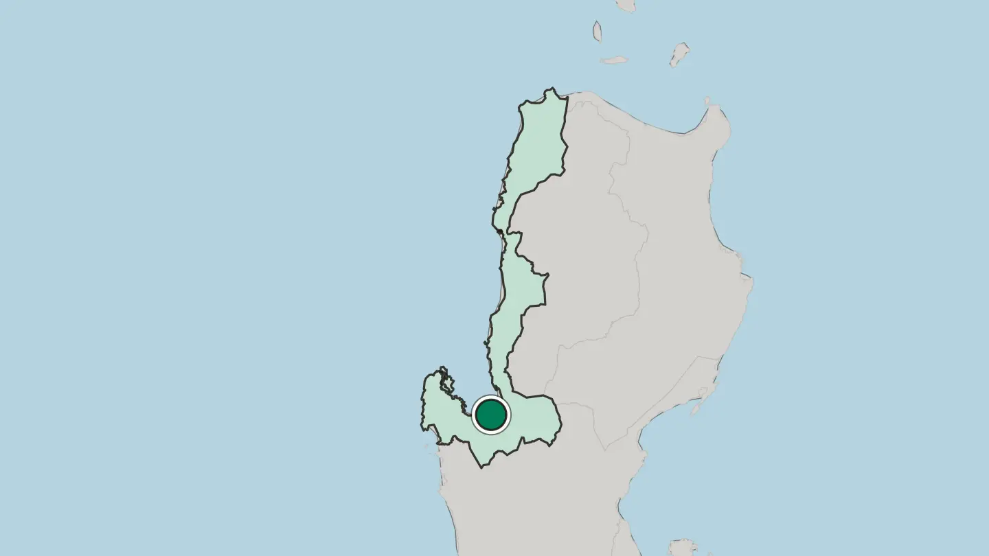Map of Dagupan in Philippines