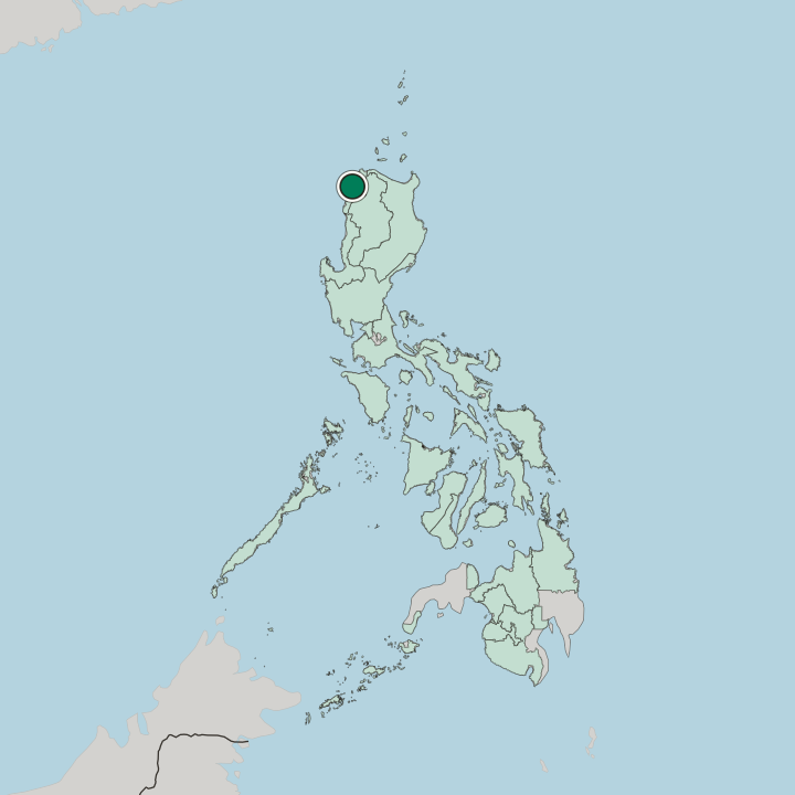 Map showing Laoag — In Philippines