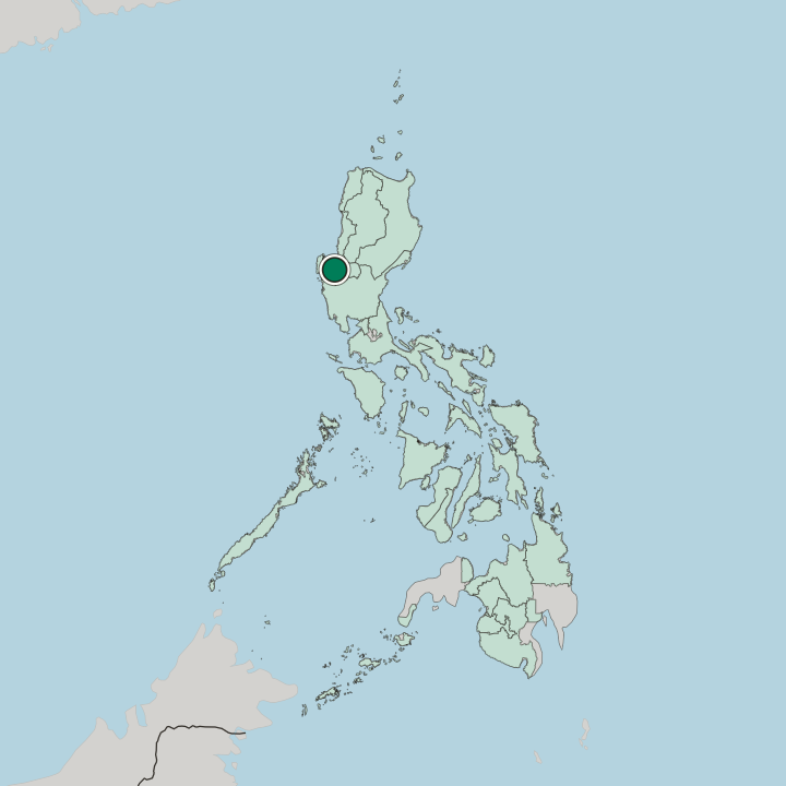 Map showing Lingayen — In Philippines