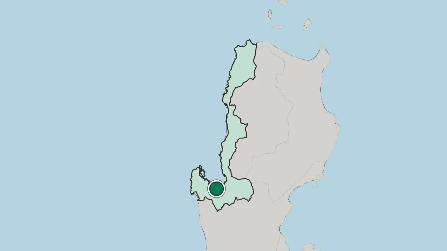 Map of Lingayen in Philippines