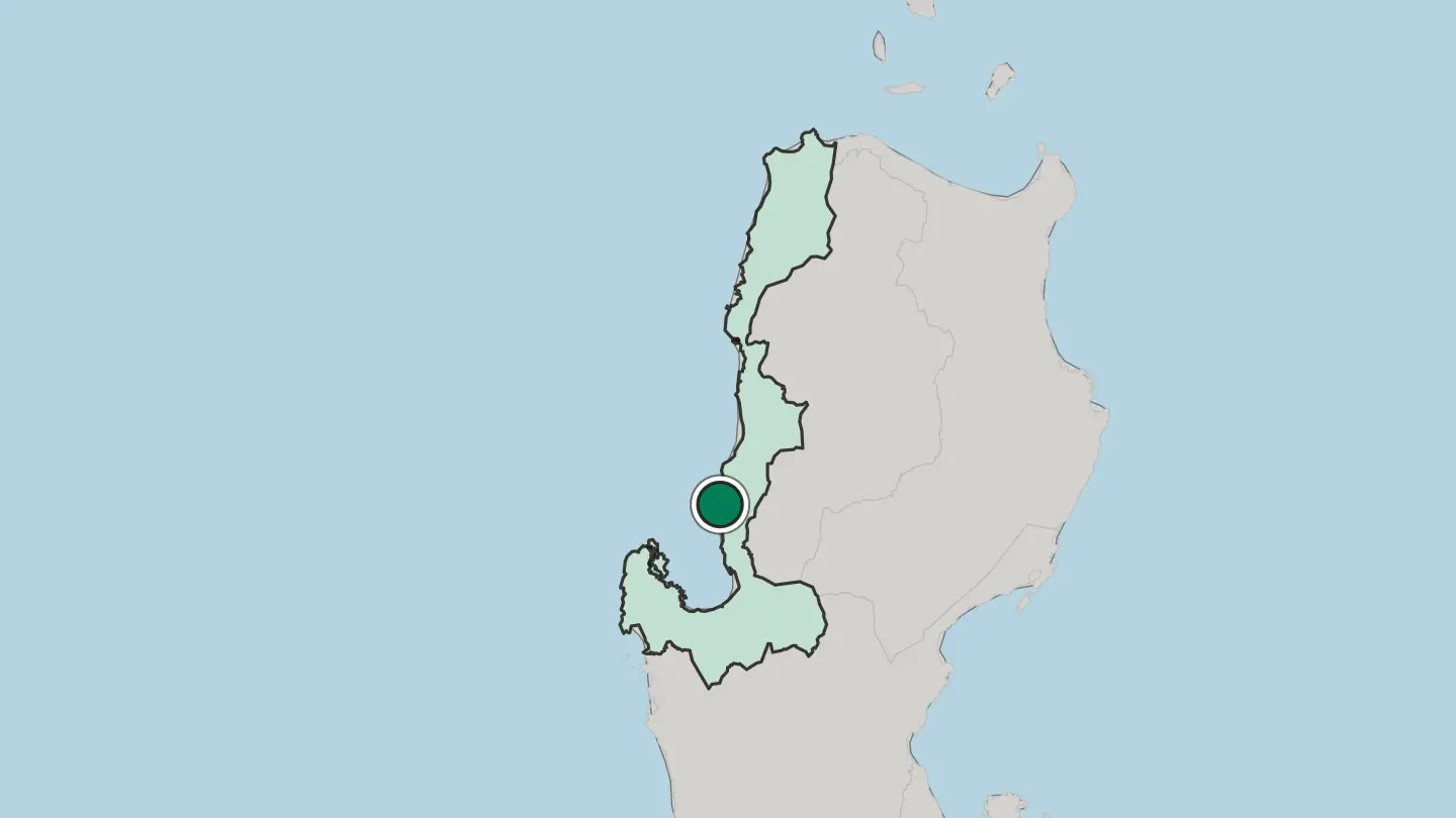 Map of San Fernando in Philippines