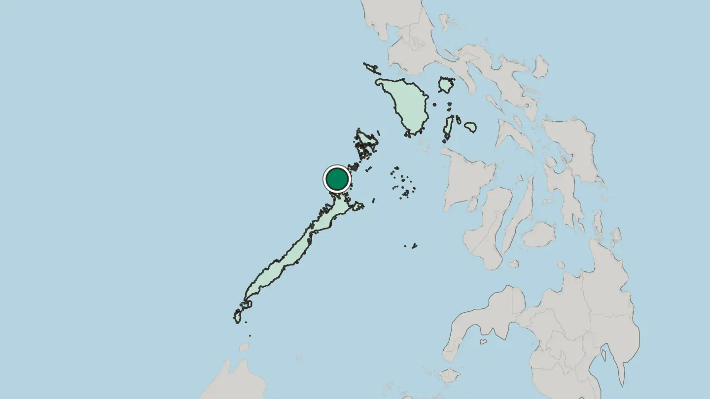 Map of El Nido in Philippines