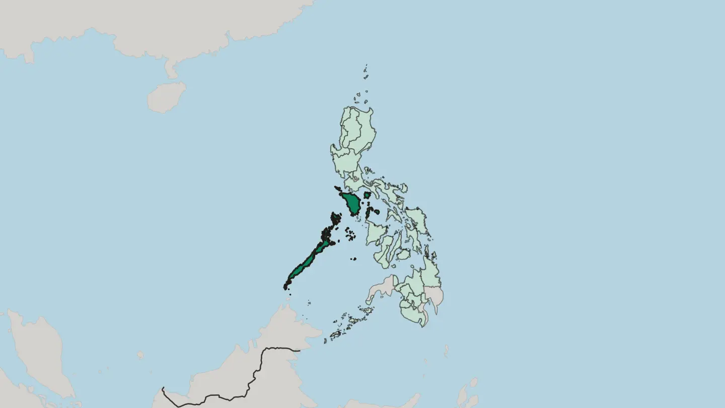 Map of Mimaropa in Philippines