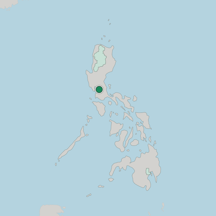 Map showing Manila — In Philippines
