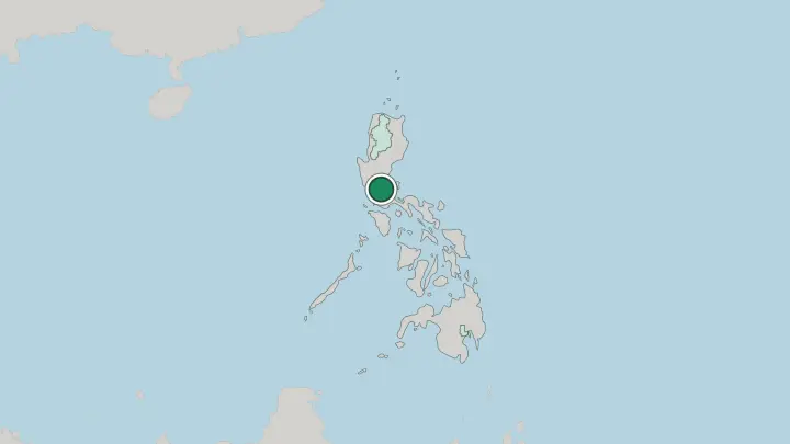 Map of Quezon City in Philippines