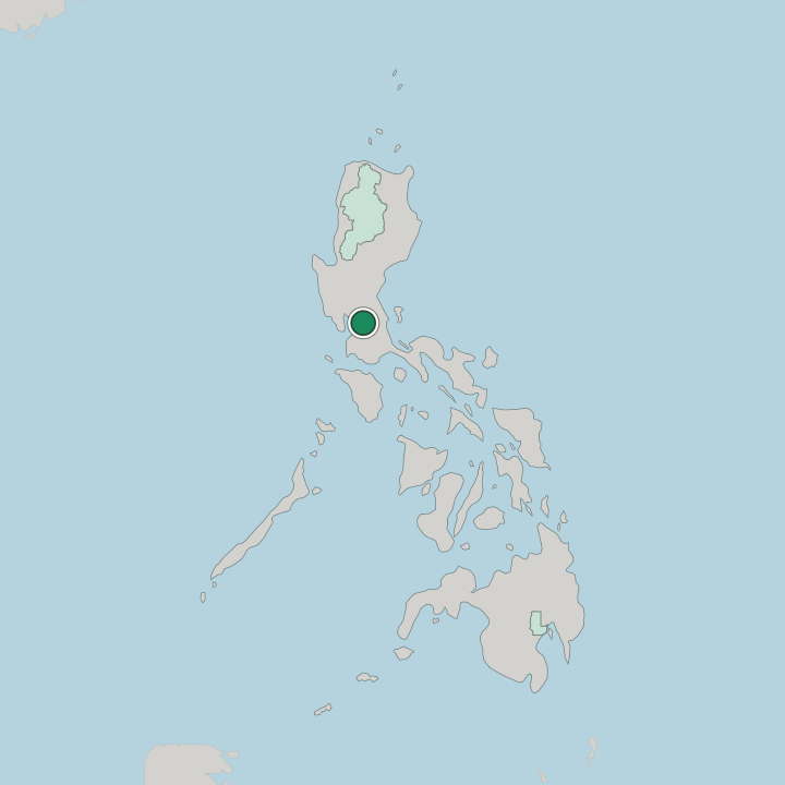 Map showing Quezon City — In Philippines