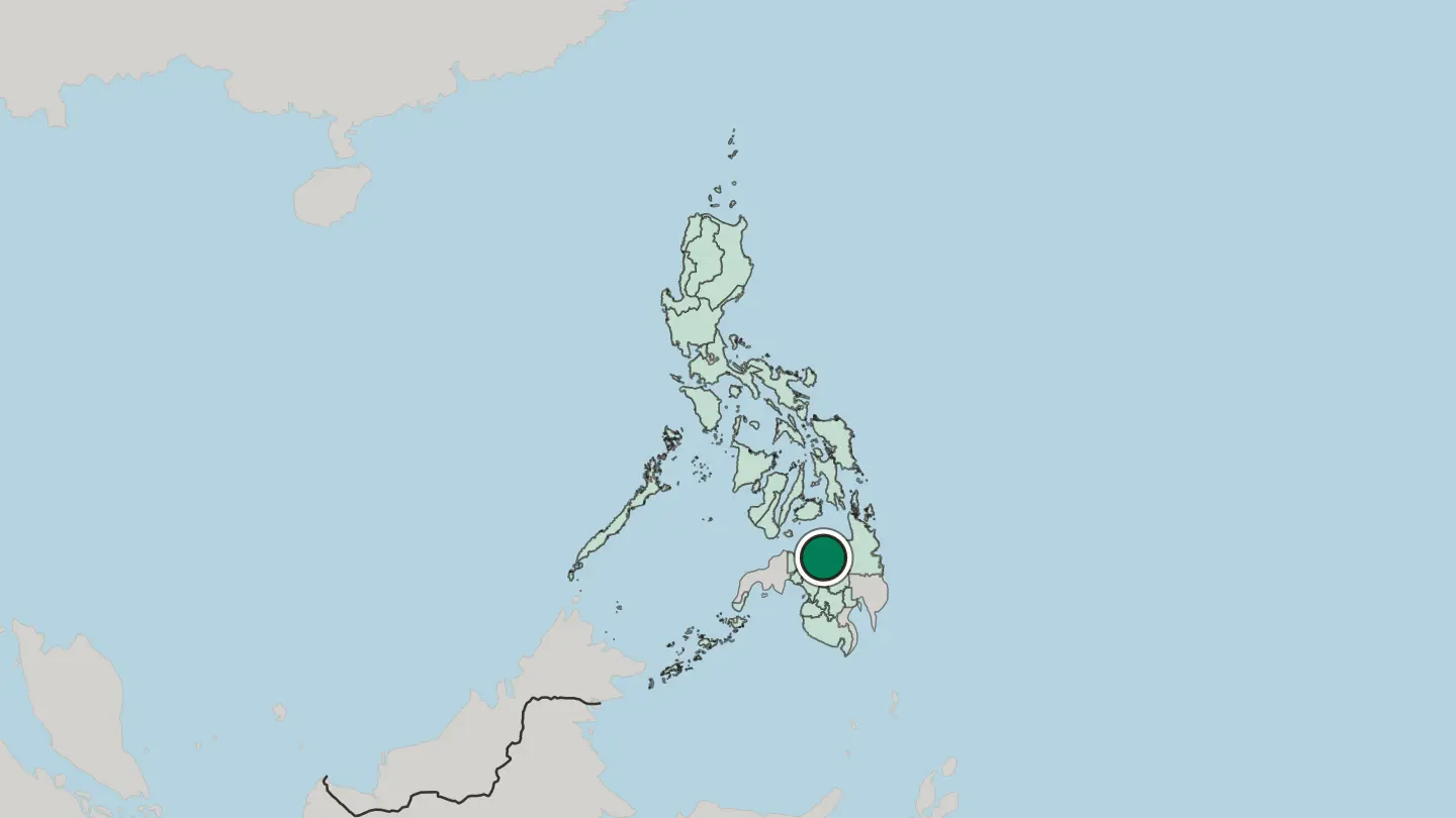 Map of Cagayan de Oro in Philippines
