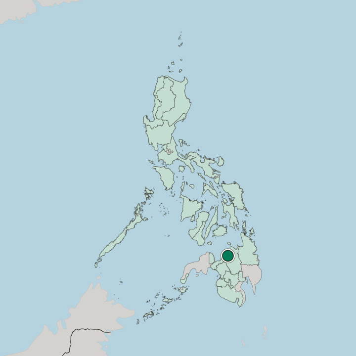 Map showing Cagayan de Oro — In Philippines
