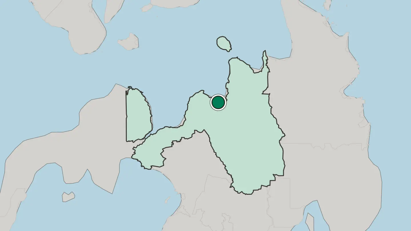 Map of Cagayan de Oro in Philippines