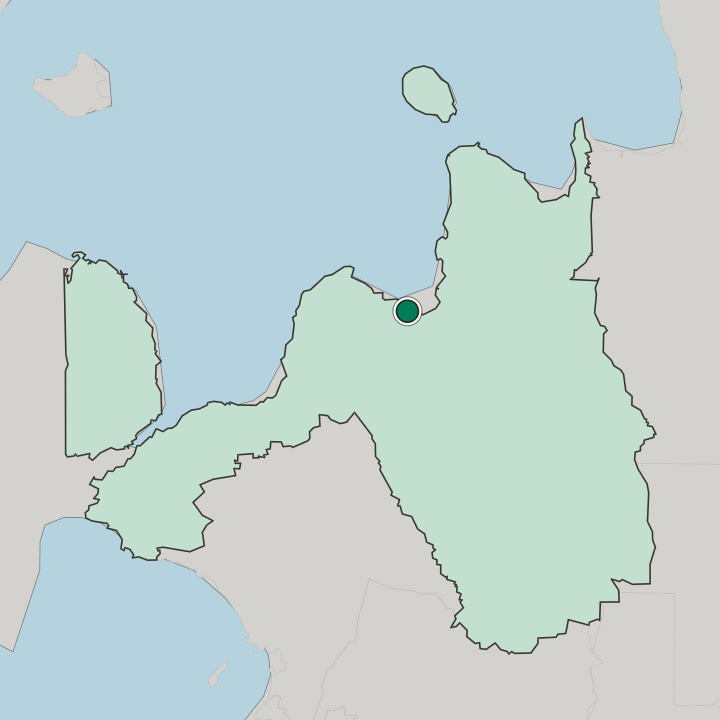 Map showing Cagayan de Oro — In Northern Mindanao