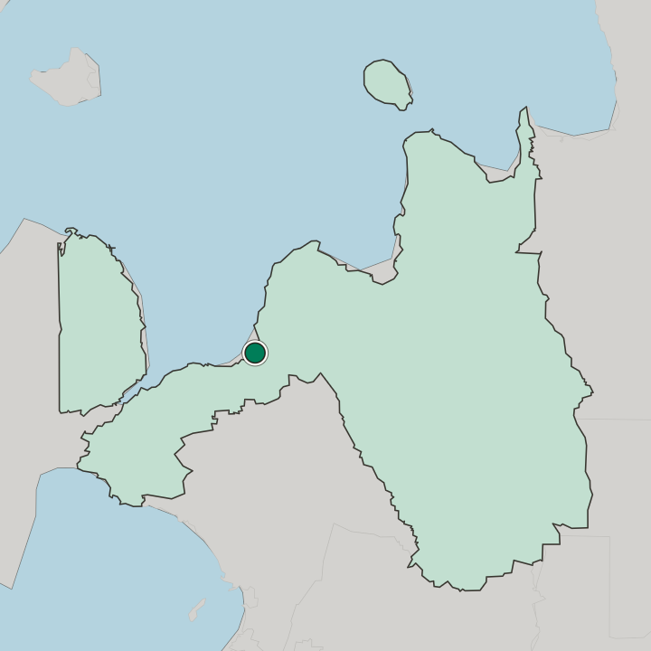 Map showing Iligan — In Northern Mindanao