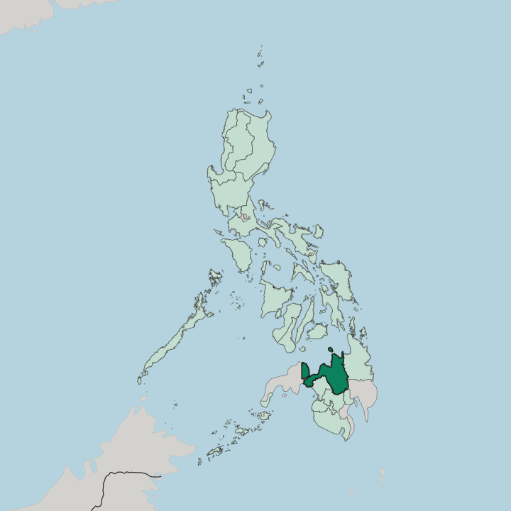Map showing Northern Mindanao — In Philippines