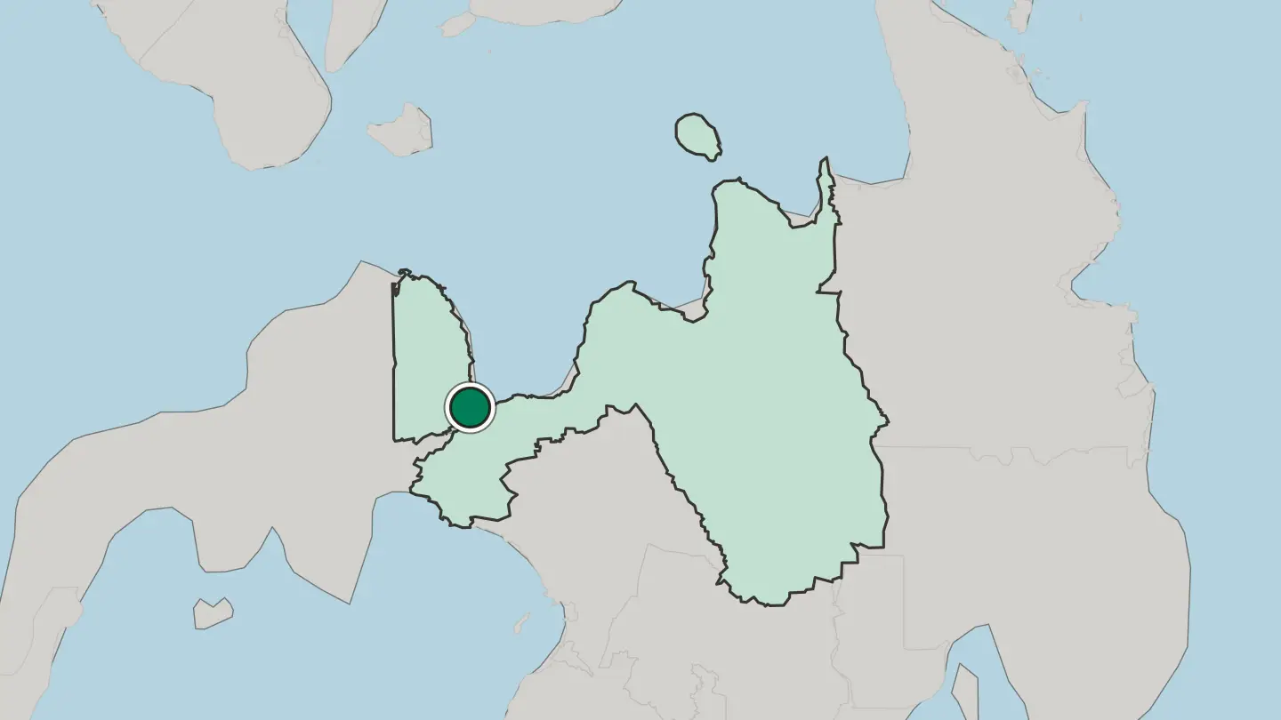 Map of Ozamiz City in Philippines