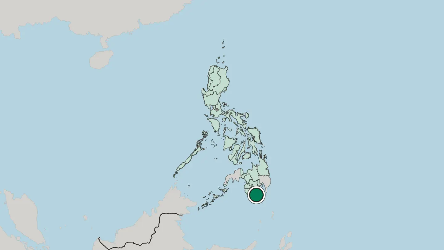 Map of General Santos in Philippines