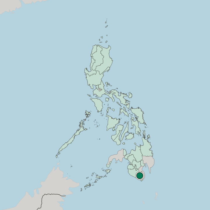 Map showing General Santos — In Philippines