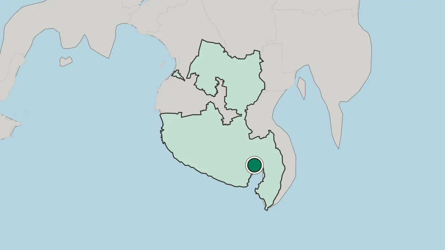 Map of General Santos in Philippines
