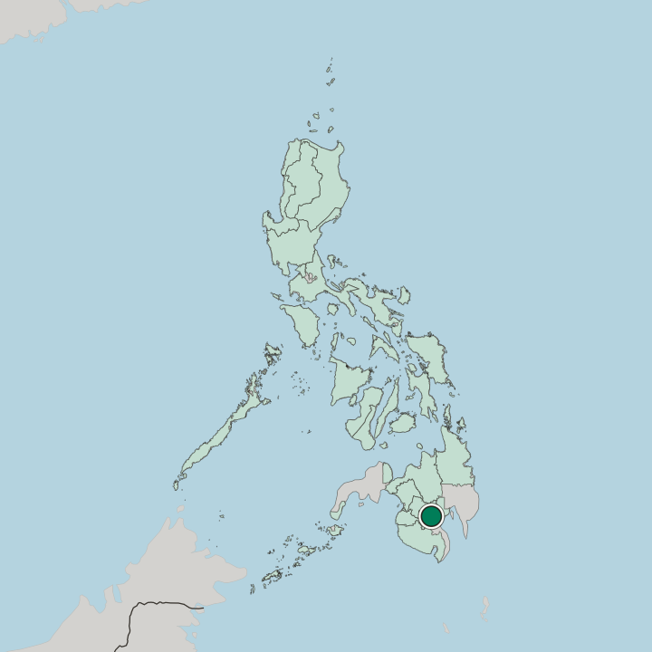 Map showing Kidapawan — In Philippines