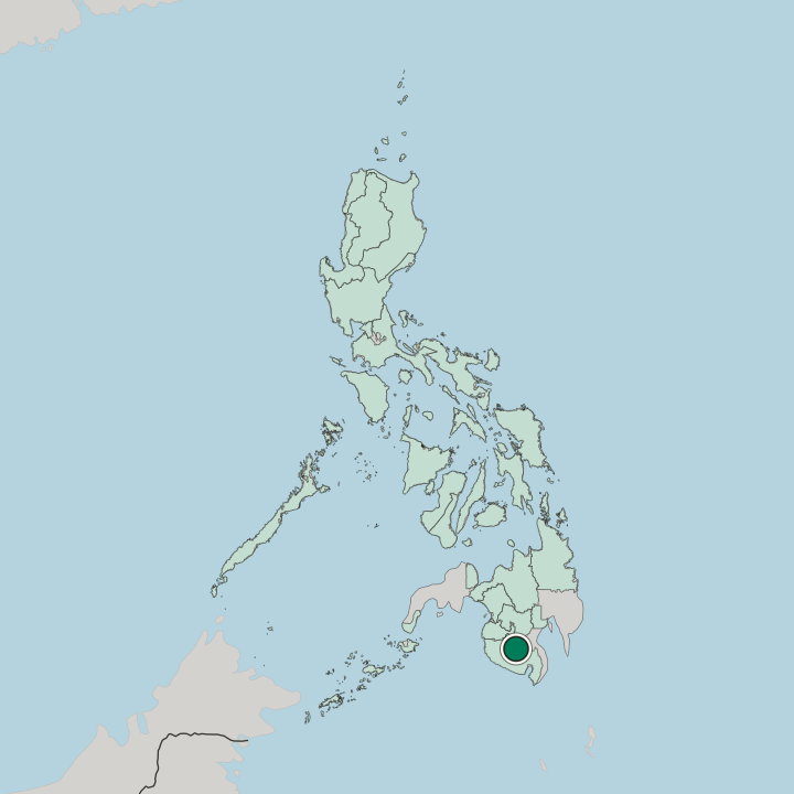 Map showing Koronadal — In Philippines