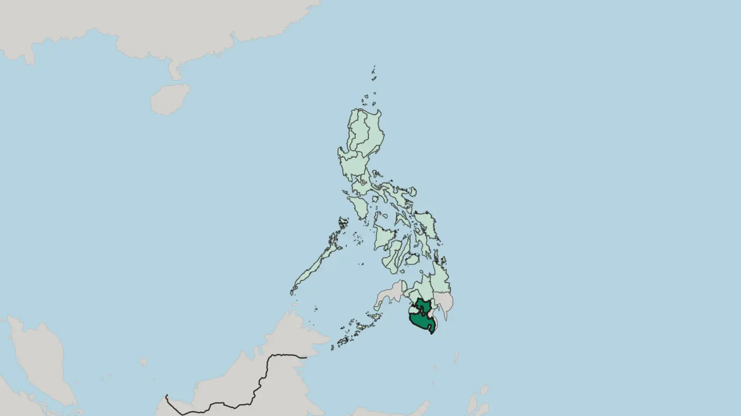 Map of Soccsksargen in Philippines