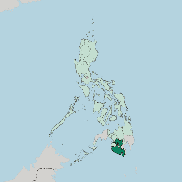 Map showing Soccsksargen — In Philippines