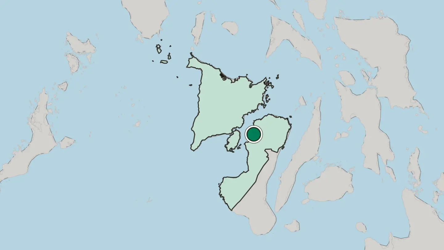 Map of Bacolod City in Philippines