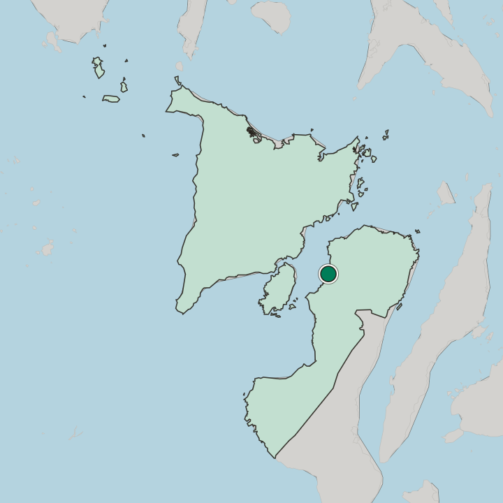 Map showing Bacolod City — In Western Visayas