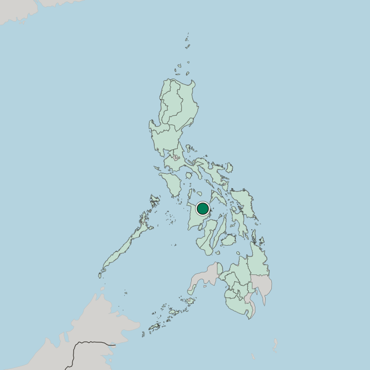 Map showing Roxas City — In Philippines