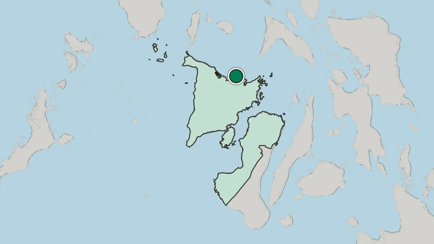 Map of Roxas City in Philippines