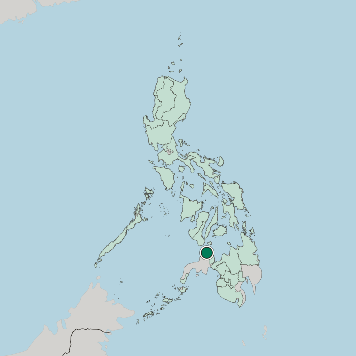 Map showing Dapitan — In Philippines