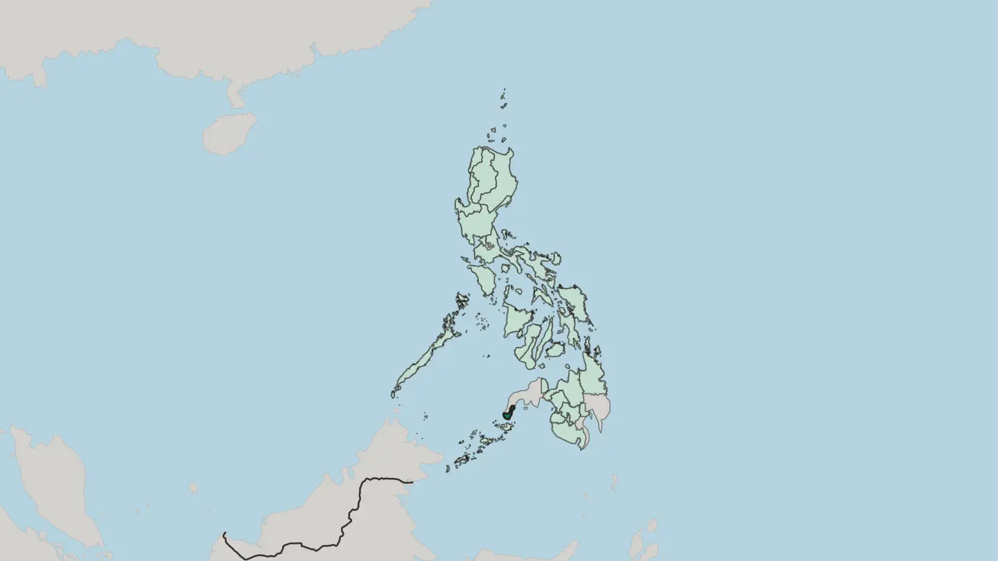 Map of Zamboanga Peninsula in Philippines
