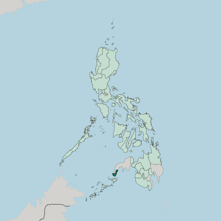 Map showing Zamboanga Peninsula — In Philippines