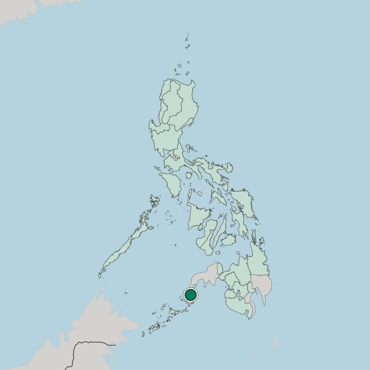 Map showing Zamboanga — In Philippines