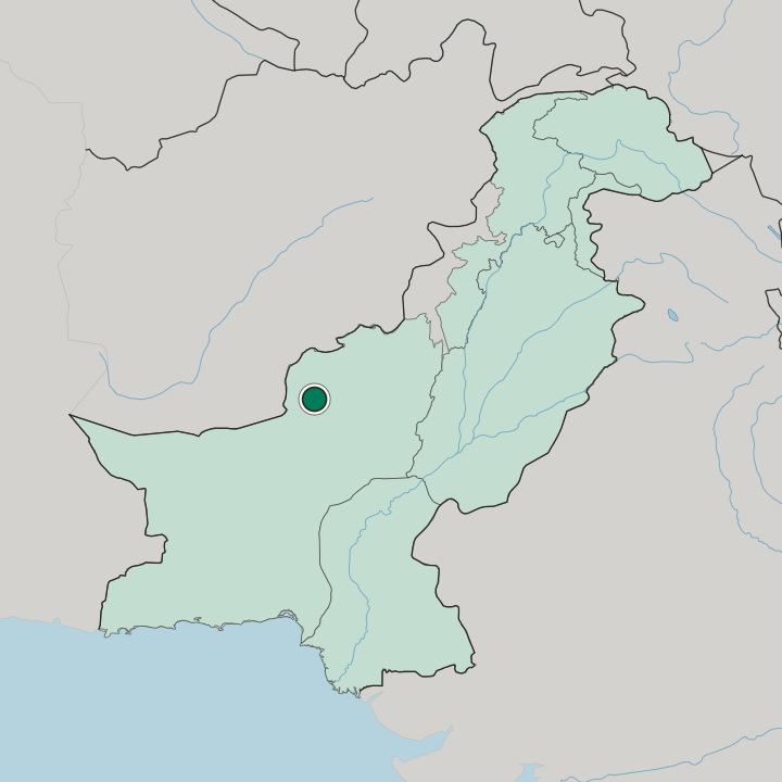 Map showing Quetta — In Pakistan