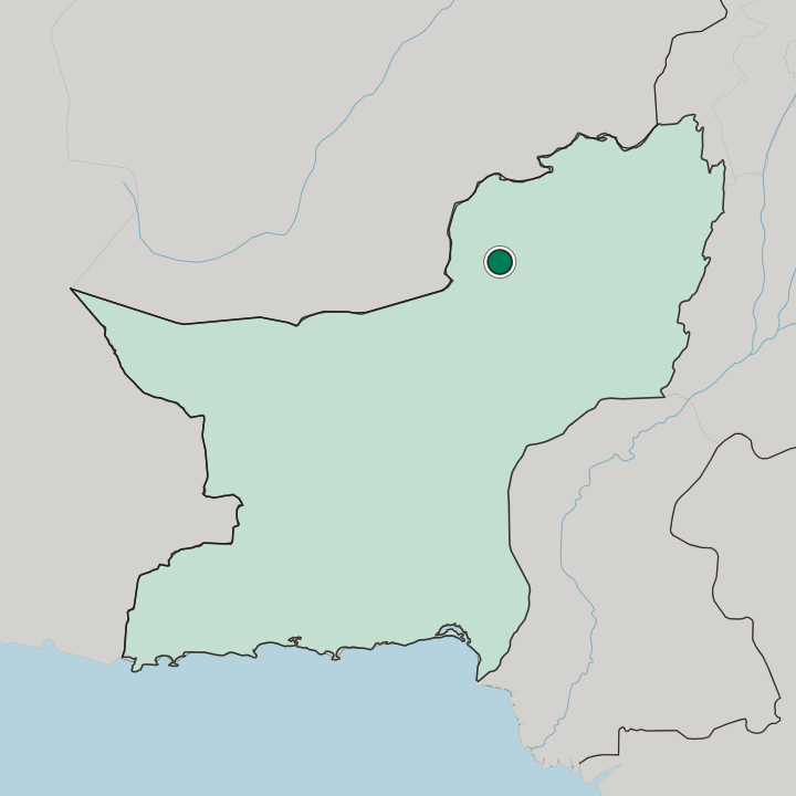 Map showing Quetta — In Balochistan