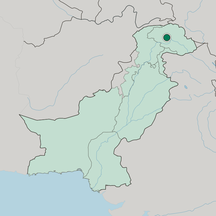 Map showing Gilgit — In Pakistan