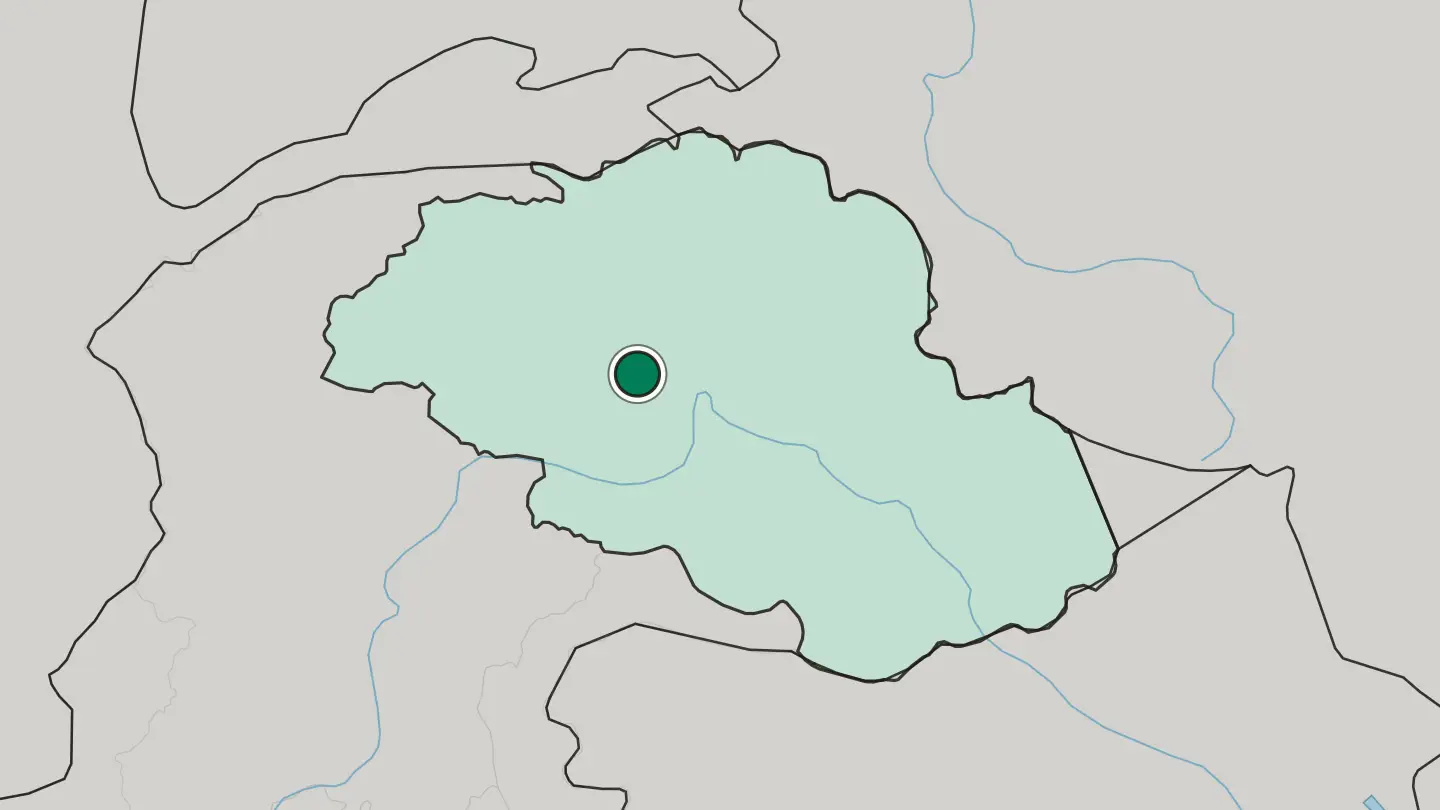 Map of Gilgit in Pakistan
