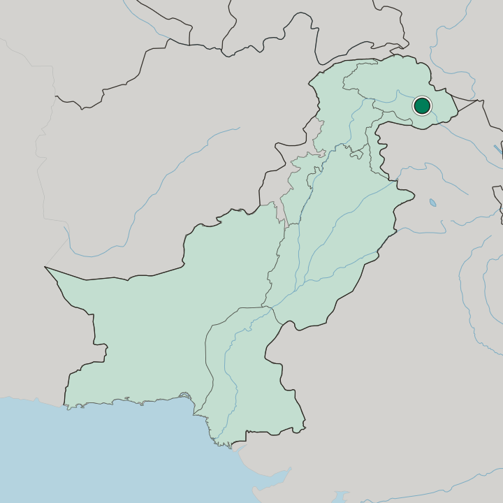 Map showing Skardu — In Pakistan