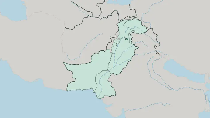 Map of Islamabad in Pakistan