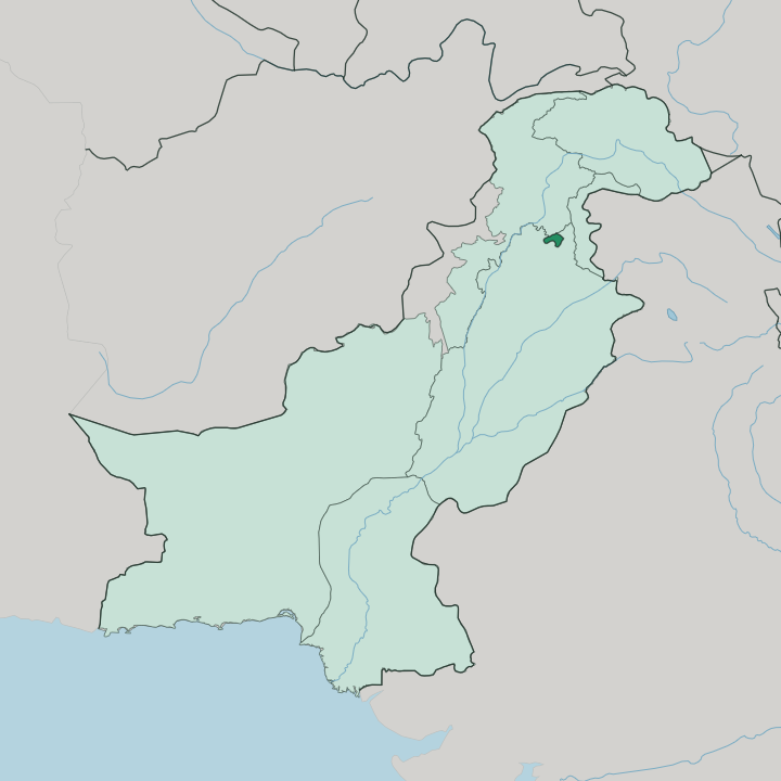 Map showing Islamabad — In Pakistan