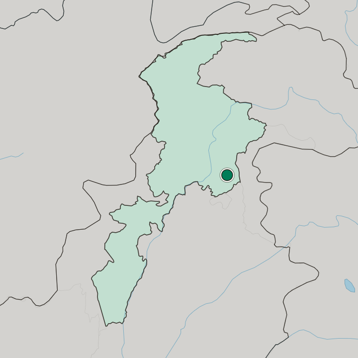 Map showing Abbottabad — In Khyber Pakhtunkhwa Province
