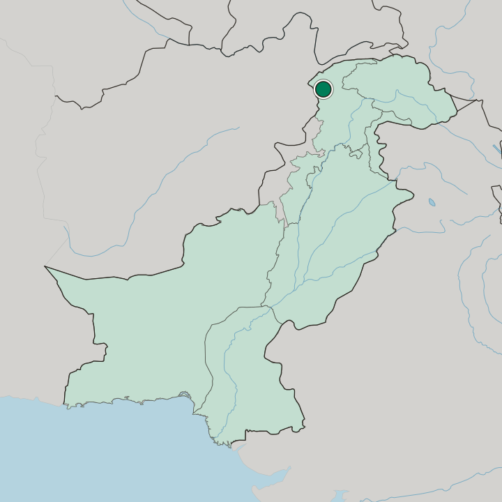 Map showing Chitral — In Pakistan