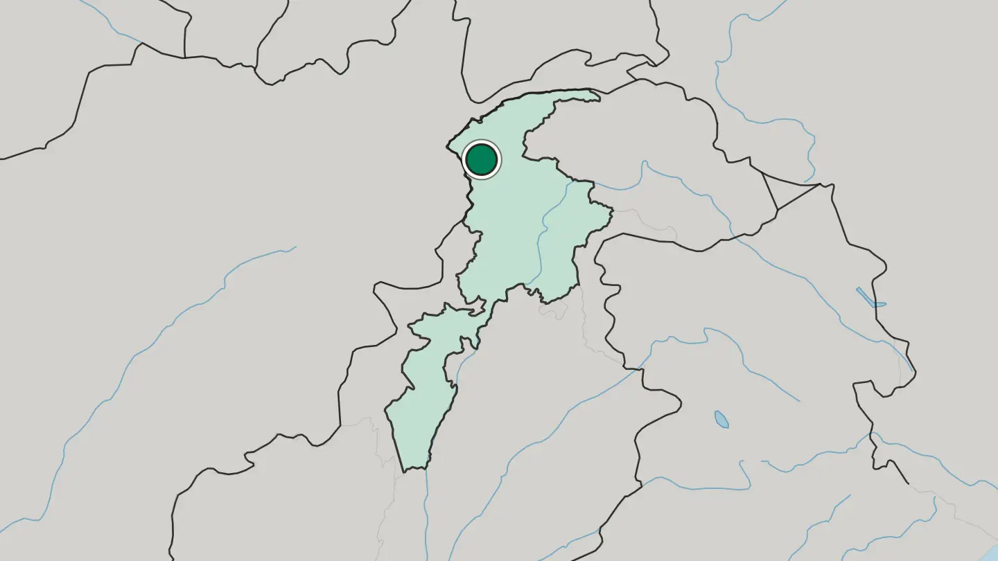Map of Chitral in Pakistan