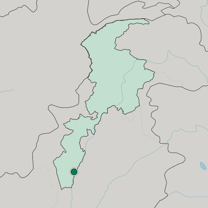 Map showing Dera Ismail Khan — In Khyber Pakhtunkhwa Province