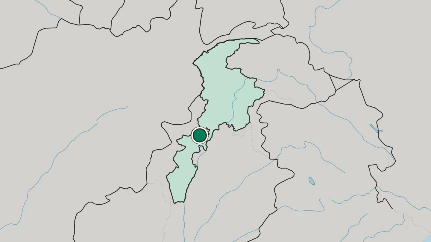 Map of Kohat in Pakistan