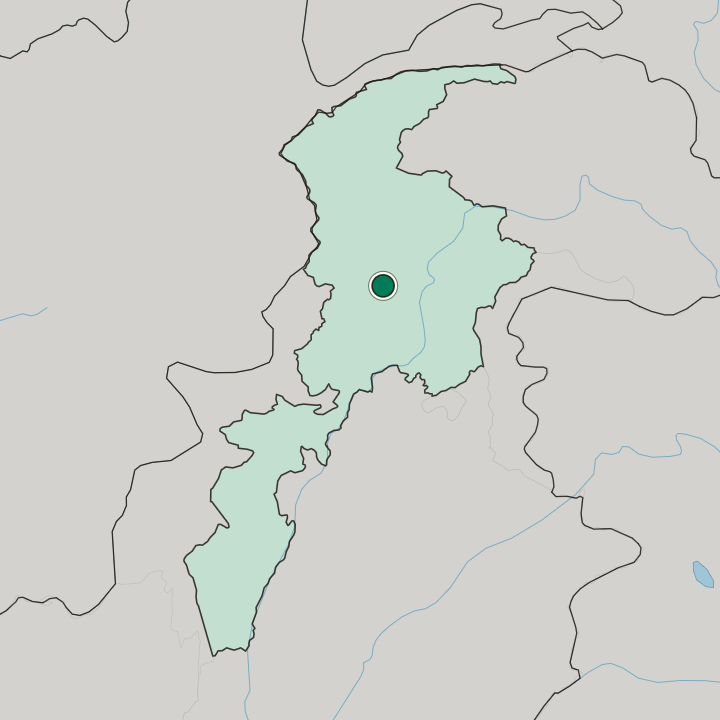 Map showing Mingora — In Khyber Pakhtunkhwa Province
